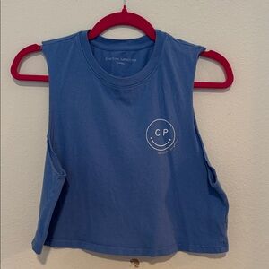 Club Pilates x Spiritual Gangster Cropped Tank Top in Blue
